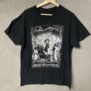 Coraline Graphic T-shirt Size Large Laika Black Horror - See Things Our Way